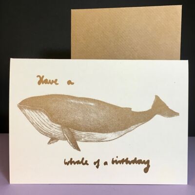 Carte Baleine d'un anniversaire