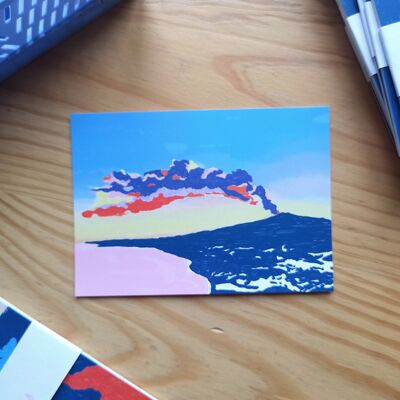 Carte postale volcan Italie :  Stromboli