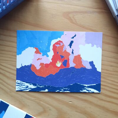 Carte postale volcan Japon : Unzen