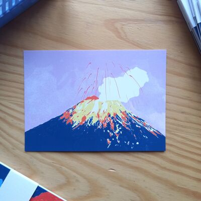 Carte postale volcan Japon : Sakura