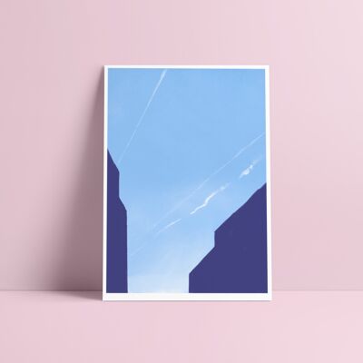 Illustration Ciel bleu A4