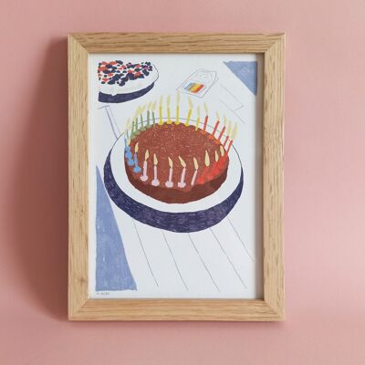 Illustration Gâteau d'anniversaire A5