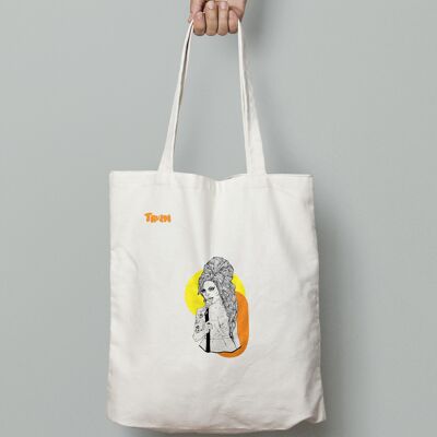 Amy Winehouse Illustrated Tote