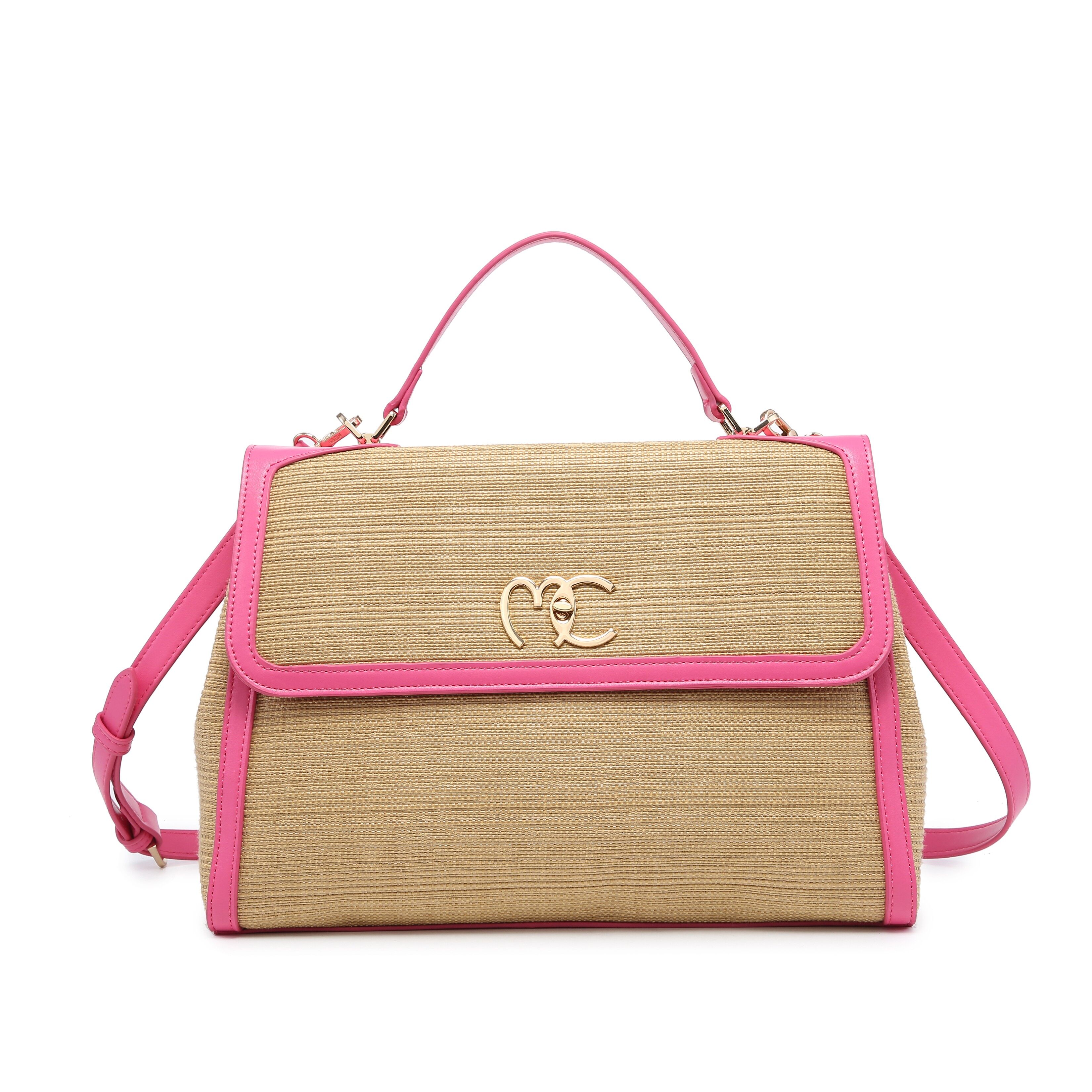 Deva satchel bag fuchsia