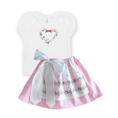 Baby Dirndl pink and white