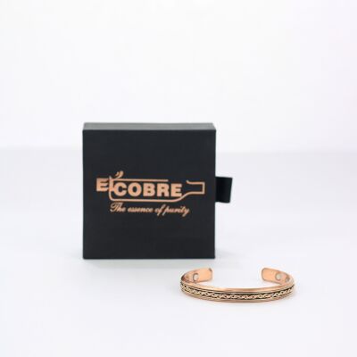 Pure copper magnet bracelet with gift box (design 3)