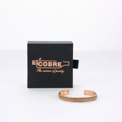 Pure copper magnet bracelet with gift box (design 4)