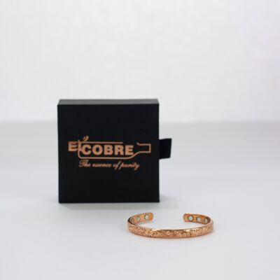 Pure copper magnet bracelet with gift box (design 6)