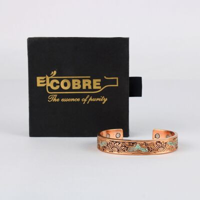 Pulsera magnética de cobre puro con caja de regalo (diseño 7)