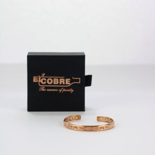 Pure copper magnet bracelet with gift box (design 9)