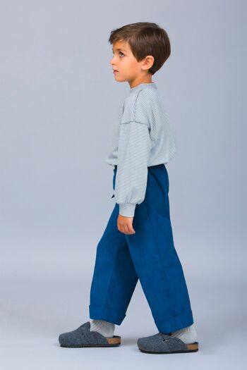 Pantalon à poche bleu 2