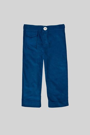Pantalon à poche bleu 4