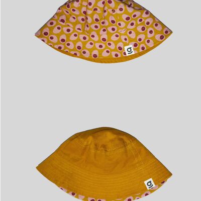 Reversible mustard print hat