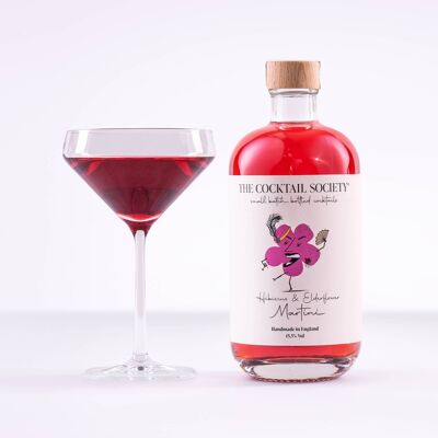 Hibiskus & Holunderblüten Martini - Trinkfertig (500ml)