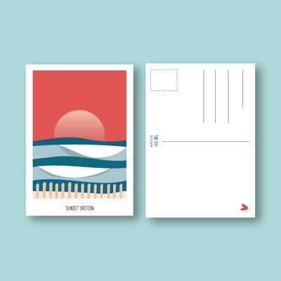 Carte postale Sunset Breton
