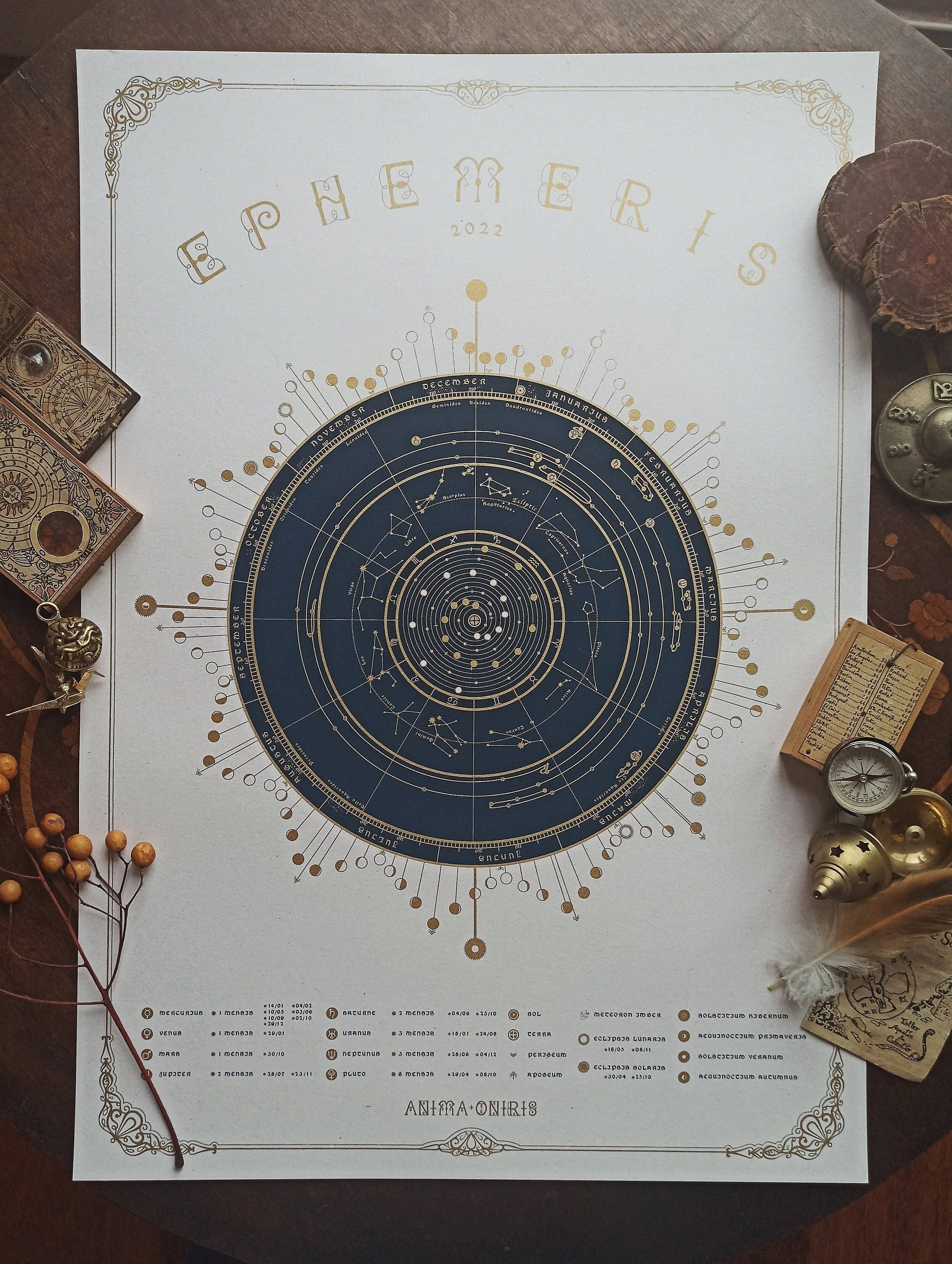 Astralkalender, astronomischer Mond- und Planetenkalender 2022