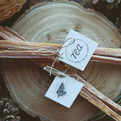 Bâtonnets de tache de bois de cœur de thé, pin aromatique brûlant naturel