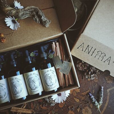 Natural Massage Oil & Smudge Sticks Gift Box