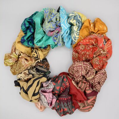 Scrunchie in seta #upcycling