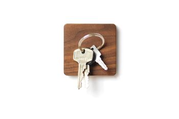 porte-clés carré 'taille S' - noyer 1