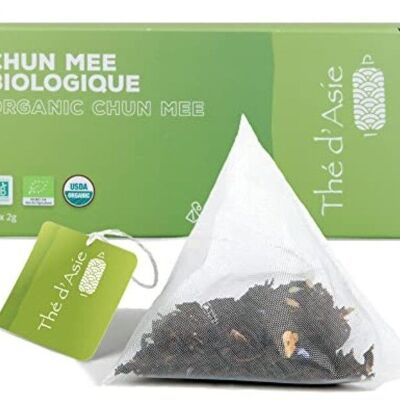 Bio-Grüntee aus China - Chun Mee - Aufgüsse - 20x2g