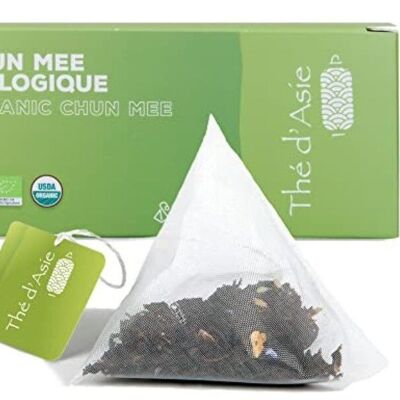 Organic green tea from China - Chun Mee - Infusettes - 20x2g