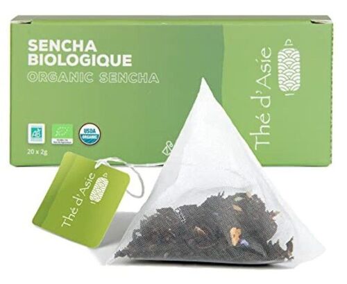 Thé vert bio de Chine - Sencha - Infusettes - 20x2g