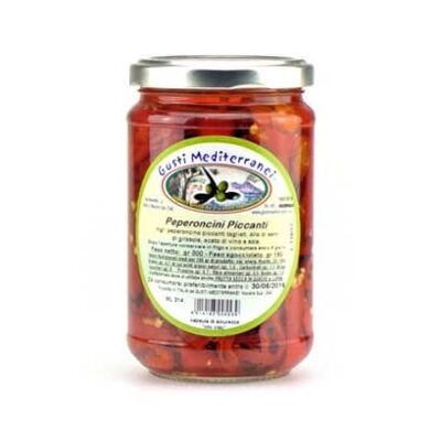 PEPERONCINI PICCANTI TAGLIATI IN OLIO ML 314