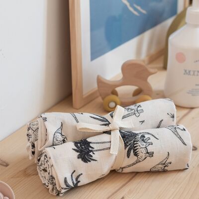 Set of 2 Baby T-rex swaddles - GASPARD