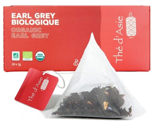 Thé noir bio du Sri Lanka - Earl Grey - Infusettes - 20x2g