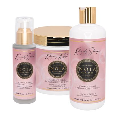 Hair routine kit Remedy-Biotin & Keratin-Shampoo500ml+Masque500ml+Serum100ml