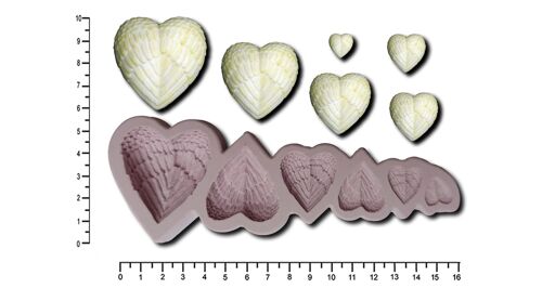 ANGEL WINGS HEART Mould Medium, Small & Mini, Large or Extra Large from - Medium Small and Mini