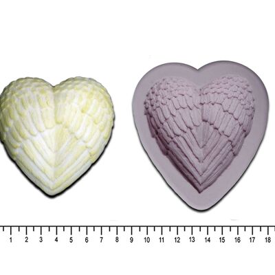 ANGEL WINGS HEART Mould Medium, Small & Mini, Large or Extra Large from - Extra Large