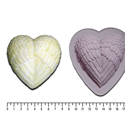 ANGEL WINGS HEART Moule Medium, Small & Mini, Large ou Extra Large de - Extra Large