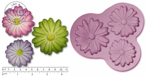 DAISIES x 3 Small, Large, Extra Large & Cupcake Topper .50 - Large