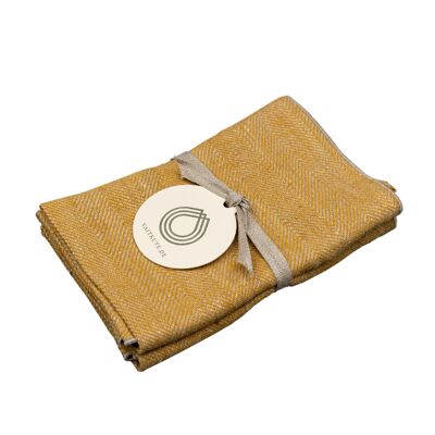 Asciugamano ospite in lino AUDRA, colore: zafferano