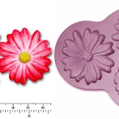 DAISIES x 3 Small, Large, Extra Large & Cupcake Topper .50 - Small