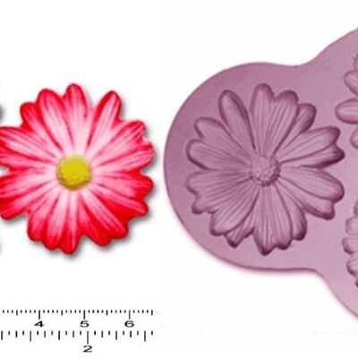 Marguerites x 3 petites, grandes, extra grandes et Cupcake Topper .50 - Small