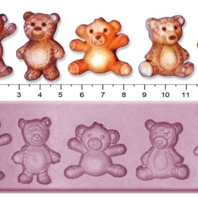 TEDDY BEARS; Medium - Multi x 5
