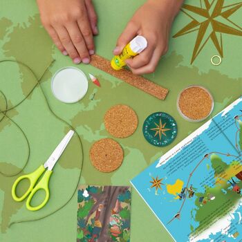 Coffret fabrication d'une boussole pour enfant + 1 livre - Kit bricolage/activité enfant en français 6