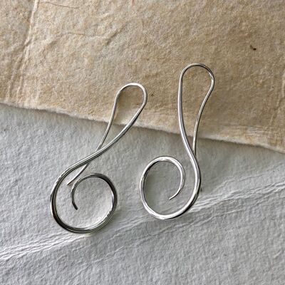 Sterling Silver Musical Note Earrings - Rose Gold