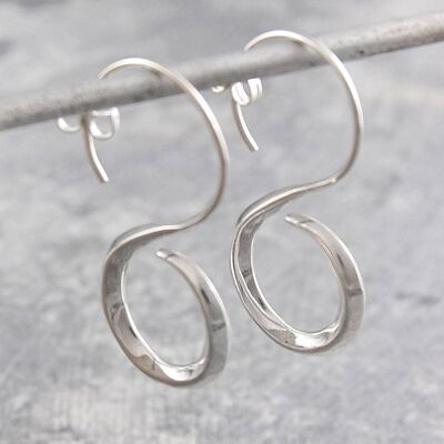 Sterling Silver Infinity Hoop Earrings - Rose Gold