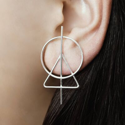 Tusk Ear Cuff Pendientes simples oxidados - Single Cuff