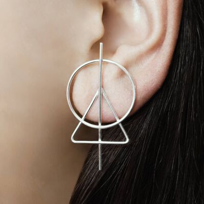 Tusk Ear Cuff Pendientes simples oxidados - Par