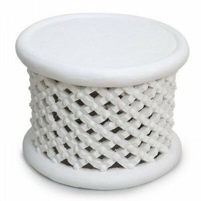 White wooden stool 45 cm