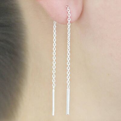 Sterling Silver Threader Earrings - Sterling Silver