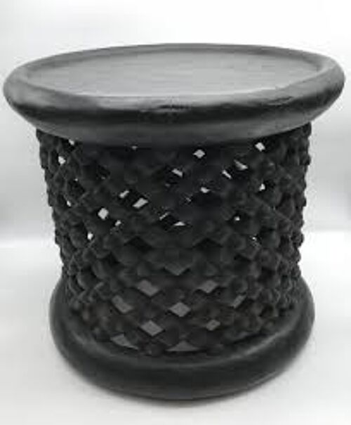 Tabouret en bois noir 45 cm