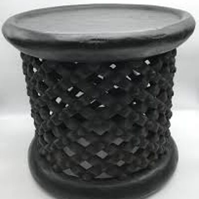 Black wooden stool 45 cm