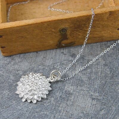 Collana con ciondolo girasole in argento