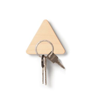 Lot de 2 porte-clés triangle 'Tiny' - érable 2